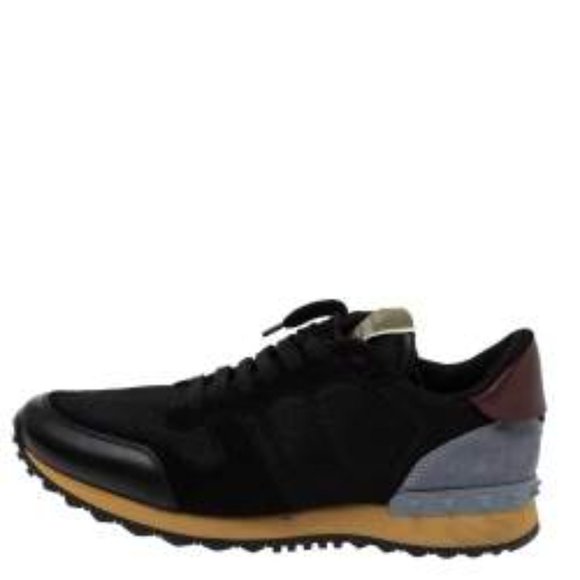 NIB Valentino Garavani Rockrunner Stud Sneaker, Black Men's US 9 $1,292 - Picture 3 of 11